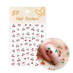 Klistermærker med kirsebær 5D, selvklæbende, MO-272, GNB